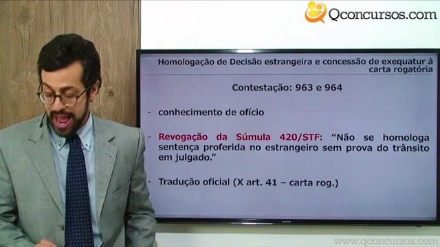 Homologação de decisão estrangeira e concessão do exequatur à carta rogatória - Parte 3