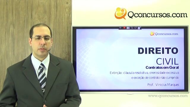 Extinção - cláusula resolutiva, onerosidade excessiva e exceção de contrato não cumprido
