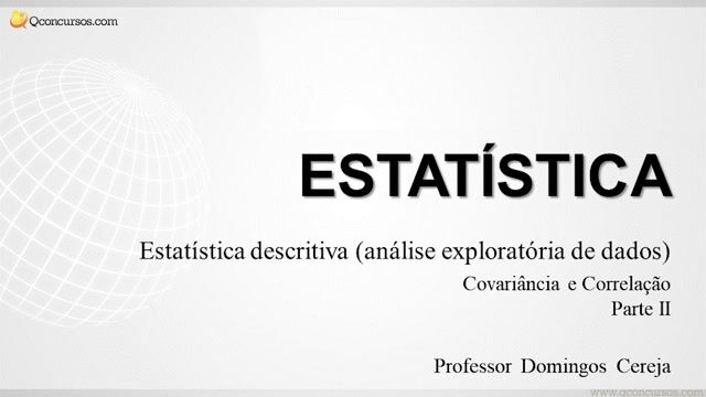 Covariância, Correlação - Parte 02