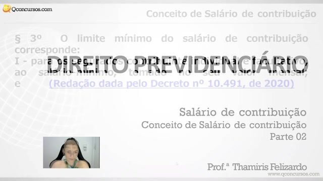 Conceito de salário de contribuição - Parte 02