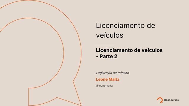Licenciamento de veículos - Parte II
