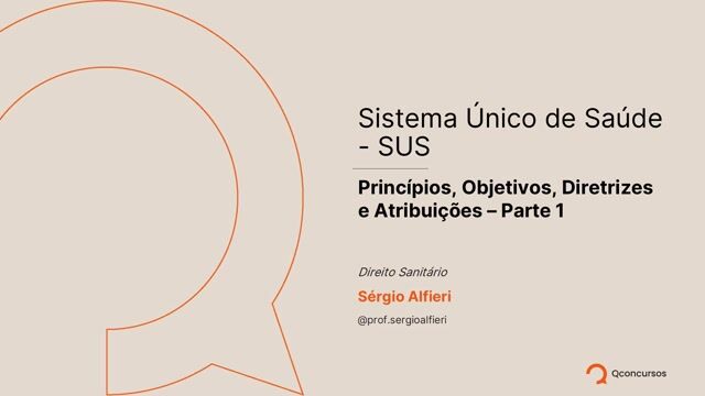 Princípios, Objetivos, Diretrizes e Atribuições - Parte 01