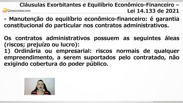 Cláusulas Exorbitantes e Equilíbrio Econômico-Financeiro – Lei nº 14.133 de 2021 - Parte 03