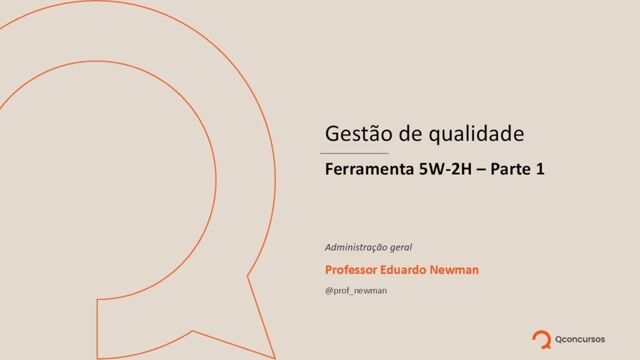 Ferramenta 5W-2H- Parte 01