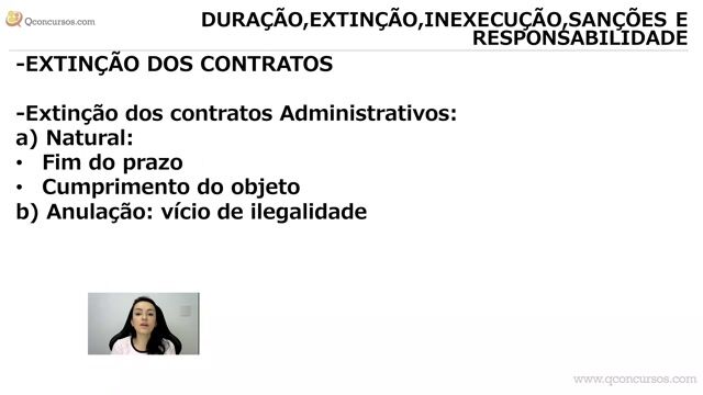 Duração, Extinção, Inexecução, Sanções e Responsabilidade - Parte 02